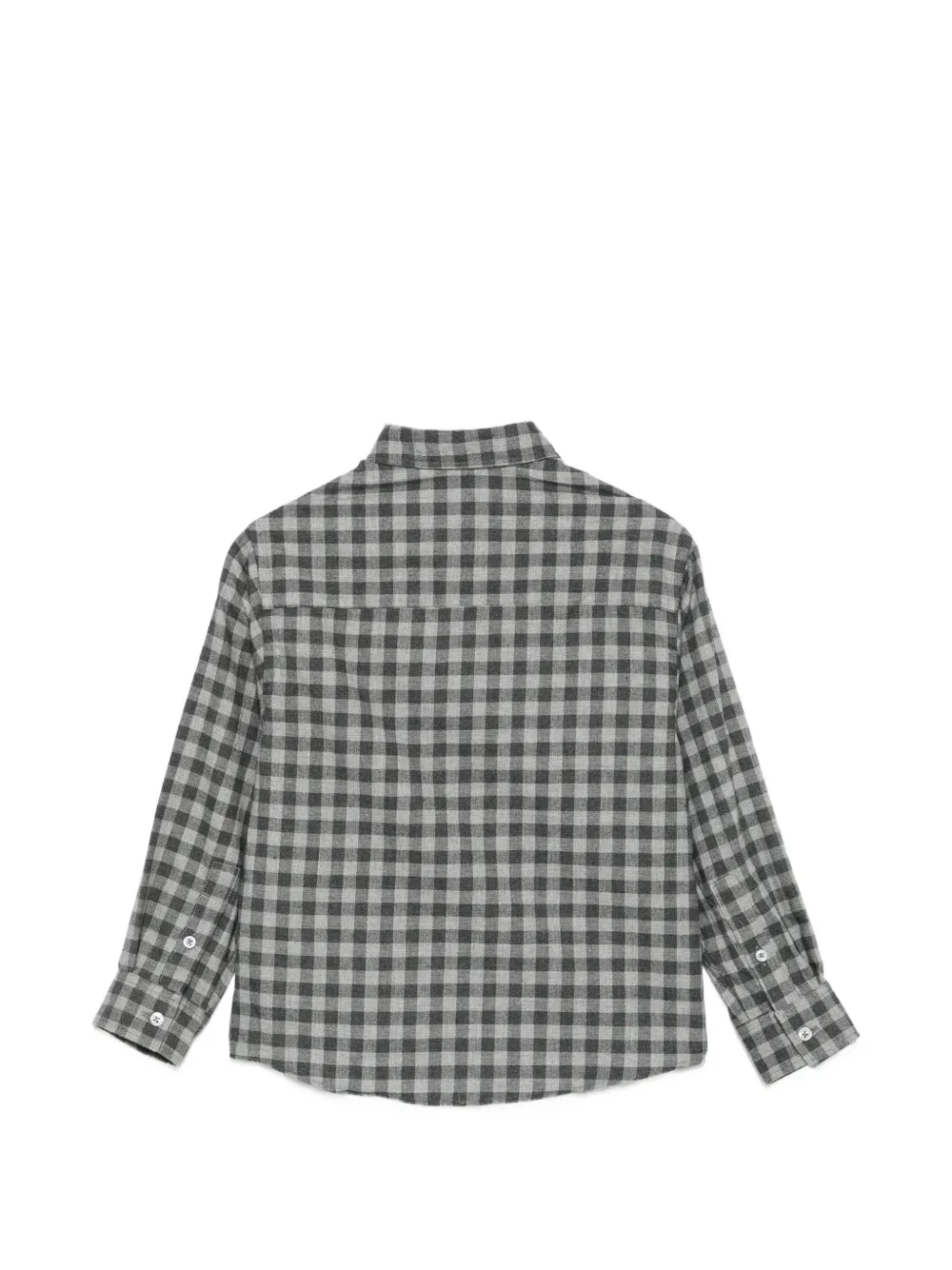 Paolo Pecora Kids Shirt met gingham ruit Grijs