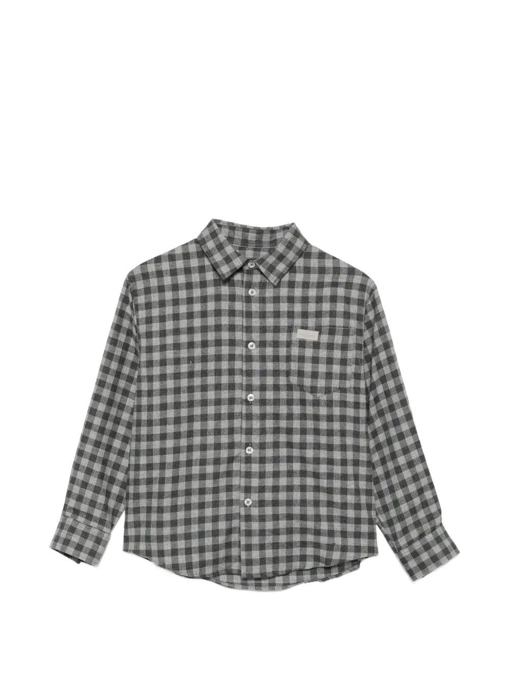 Paolo Pecora Kids gingham-check shirt - Grigio