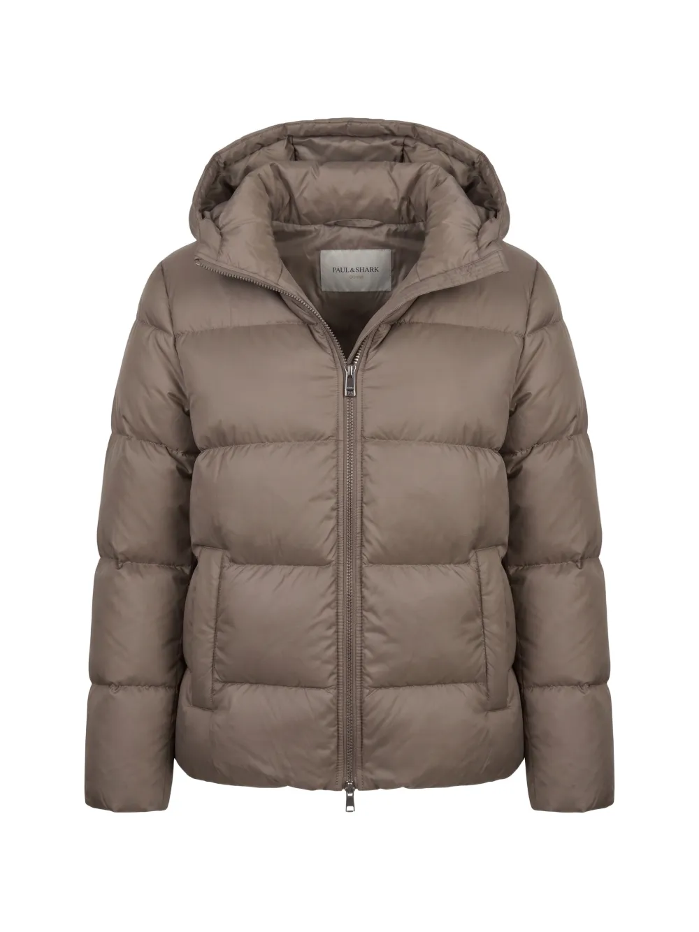 Paul & Shark quilted hooded puffer jacket Beige