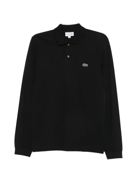 Lacoste logo-patch long-sleeve polo shirt