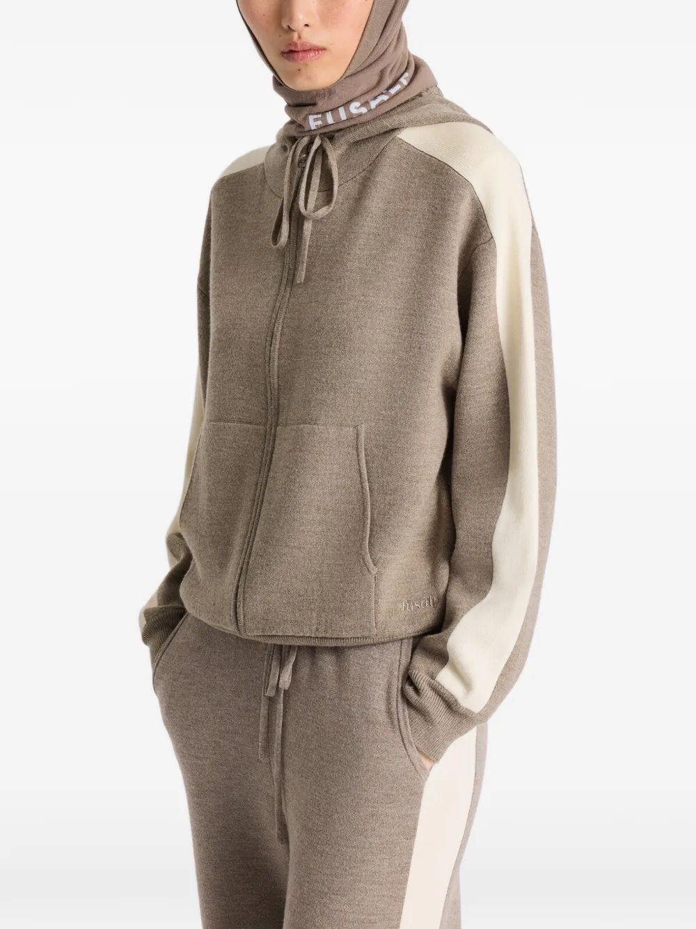 Fusalp Nymira Zip Up Jacket in Neutrals, view 4