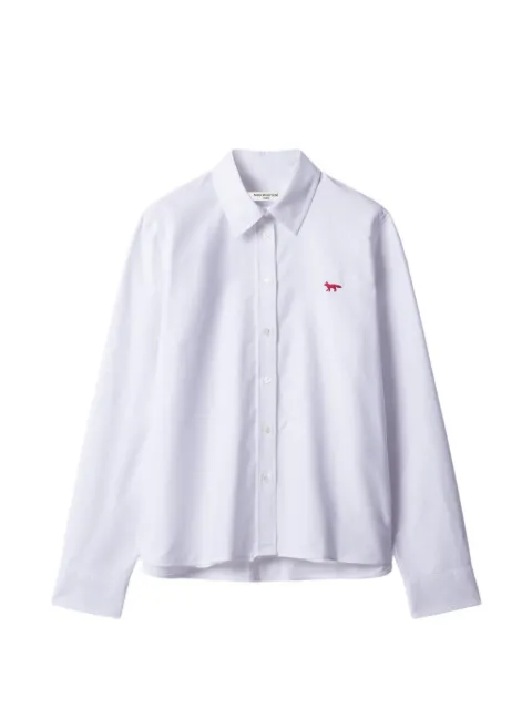 Maison Kitsuné logo-patch cotton shirt