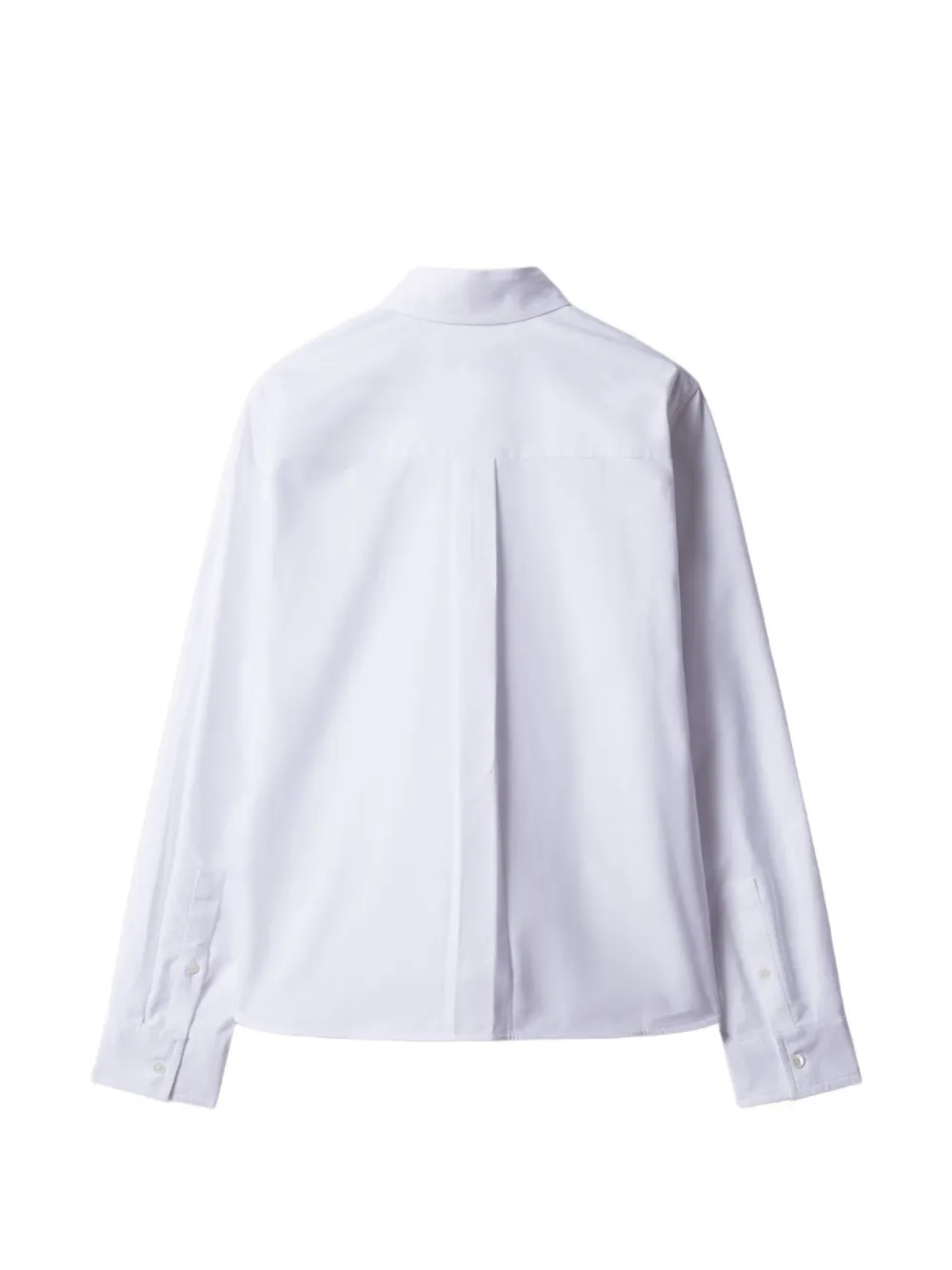 Maison Kitsuné logo-patch cotton shirt Wit