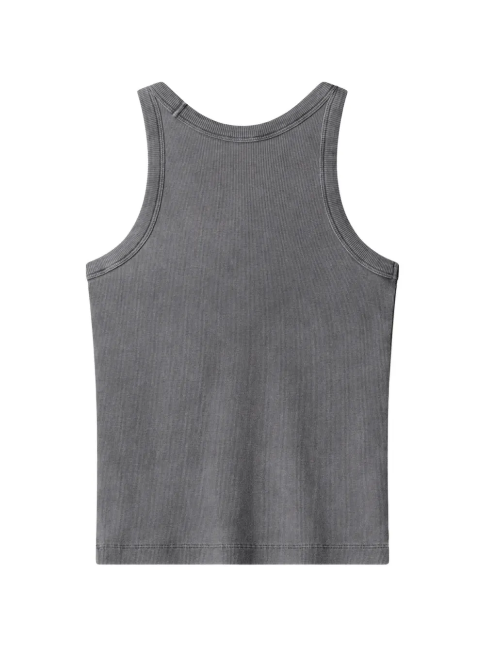 Maison Kitsuné Geribbelde tanktop met logoprint Grijs