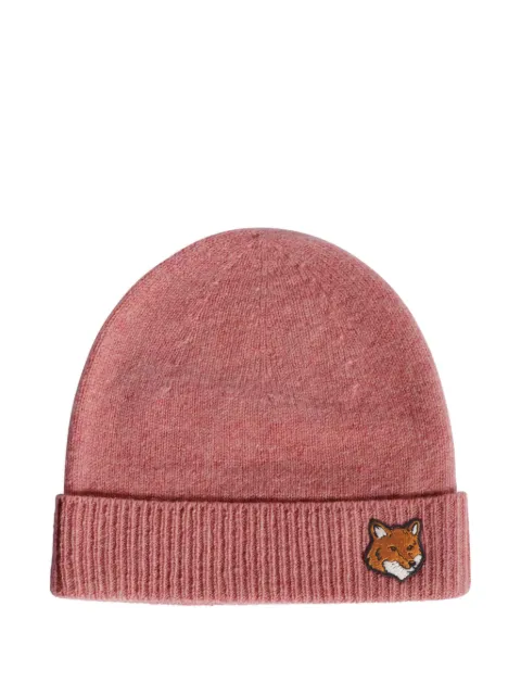 Maison Kitsuné Fox Head patch beanie hat