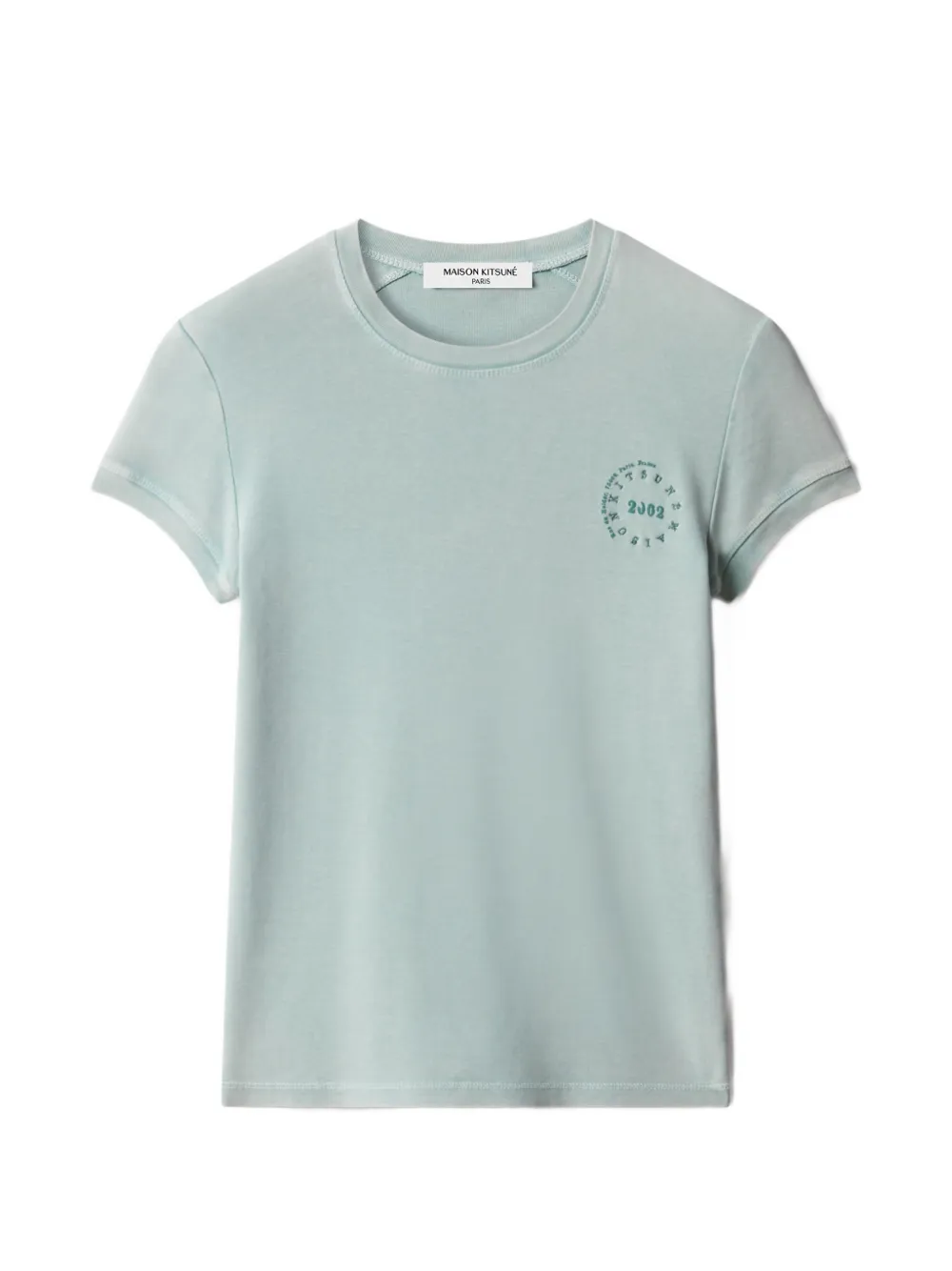 Maison Kitsuné Circle Stamp logo-print cotton T-shirt