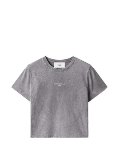 Maison Kitsuné Faded Baby logo-print cropped T-shirt