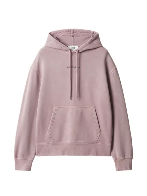 Maison Kitsuné sudadera con capucha y logo estampado