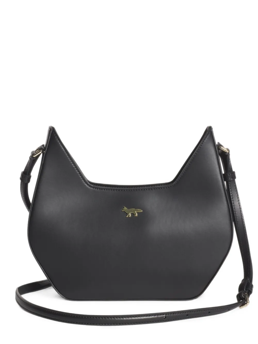 Maison Kitsuné Inare leather shoulder bag - Nero