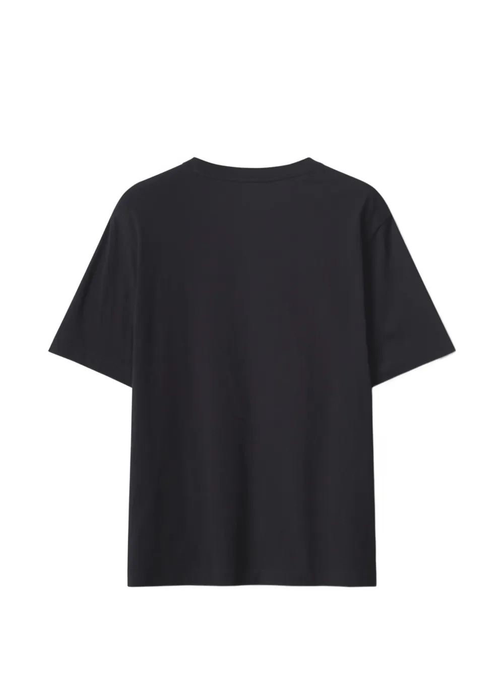 Maison Kitsuné Red Profile Fox T-shirt met patch Zwart