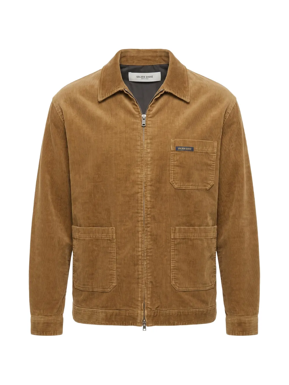 Golden Goose corduroy zip-up jacket - Marrone