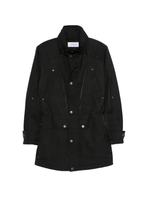 Off-White Racing Staff logo-embroidered storm-flap coat