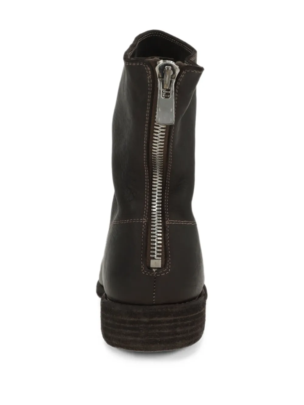Guidi rear-zip leather ankle boots Bruin