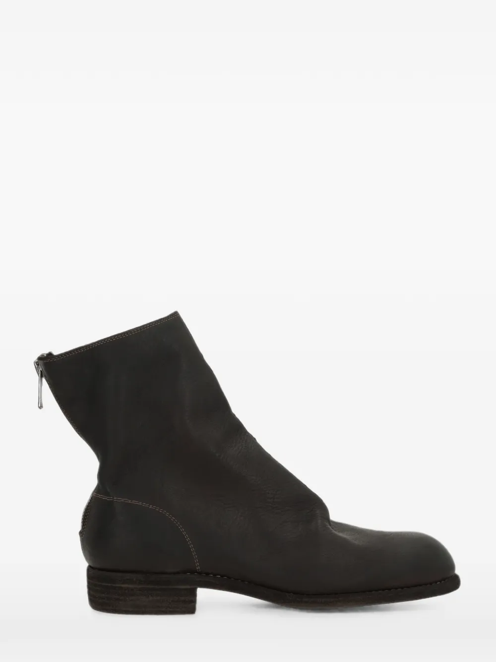 Guidi rear-zip leather ankle boots Bruin
