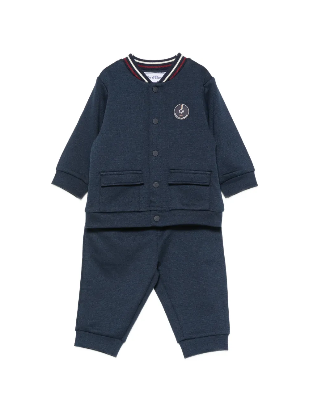 Tartine Et Chocolat logo-patch tracksuit set - Blu