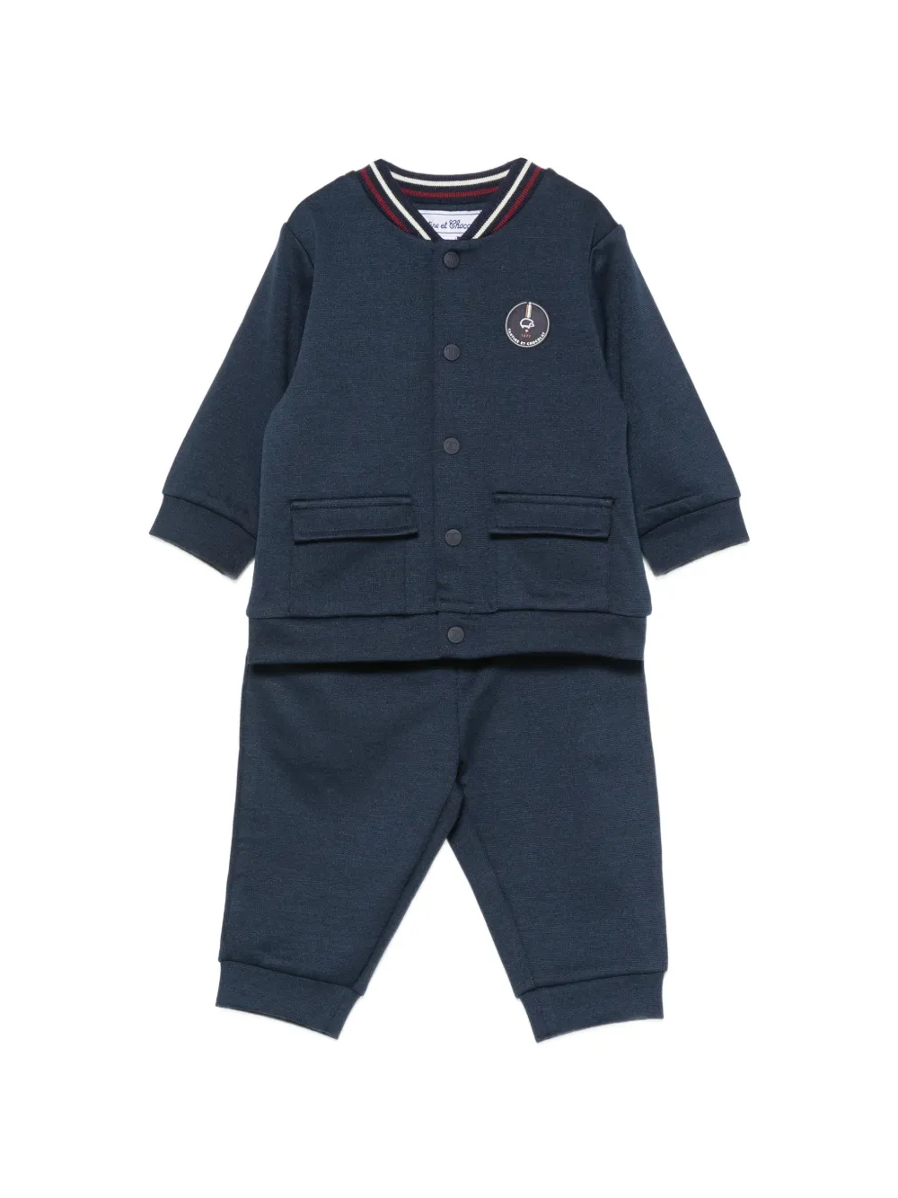 Tartine Et Chocolat logo-patch tracksuit set - Blu