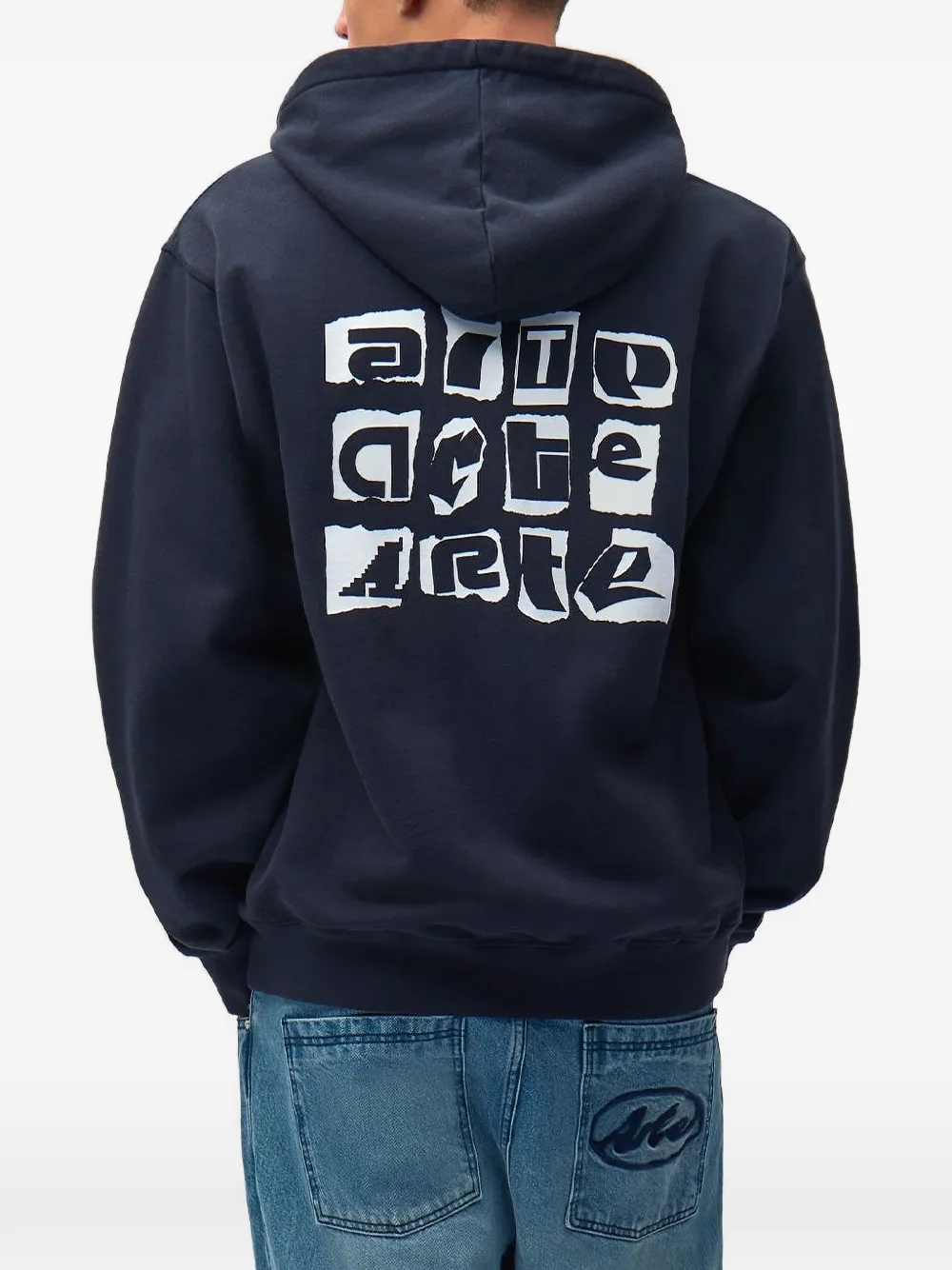 Arte Antwerp Hoodie met print Blauw