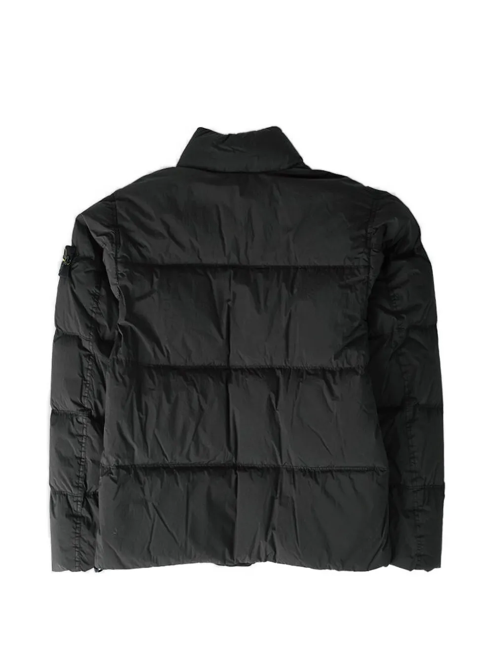 Stone Island 4100109 Reps NY jack met gekreukt effect Zwart