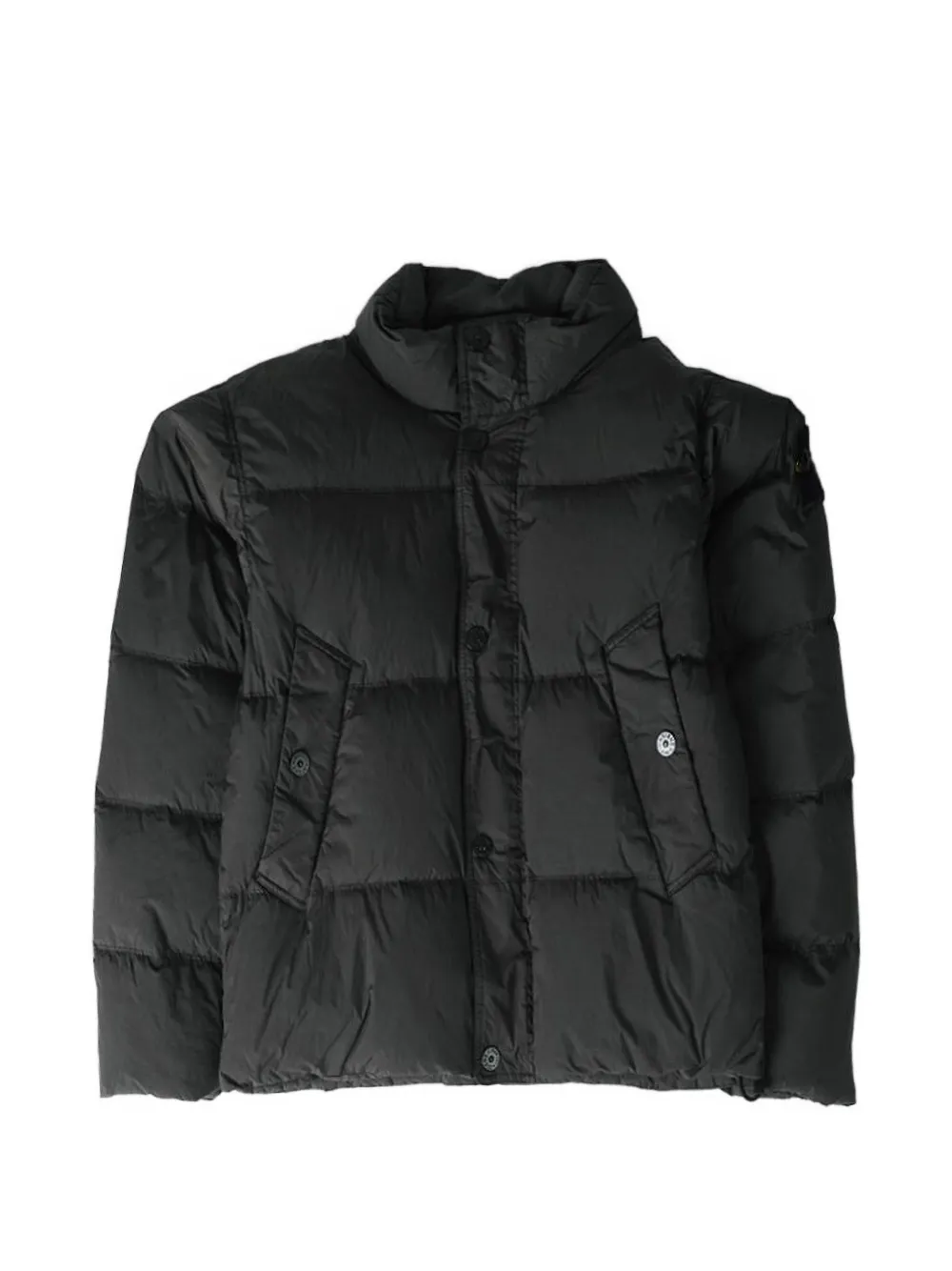 Stone Island 4100109 Reps NY jack met gekreukt effect Zwart