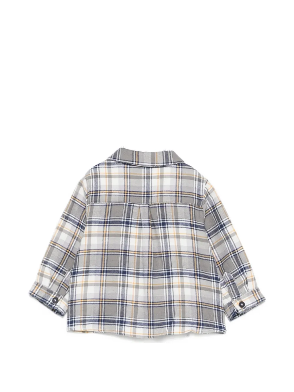 Tartine Et Chocolat Geruit shirt met geborduurd logo Grijs