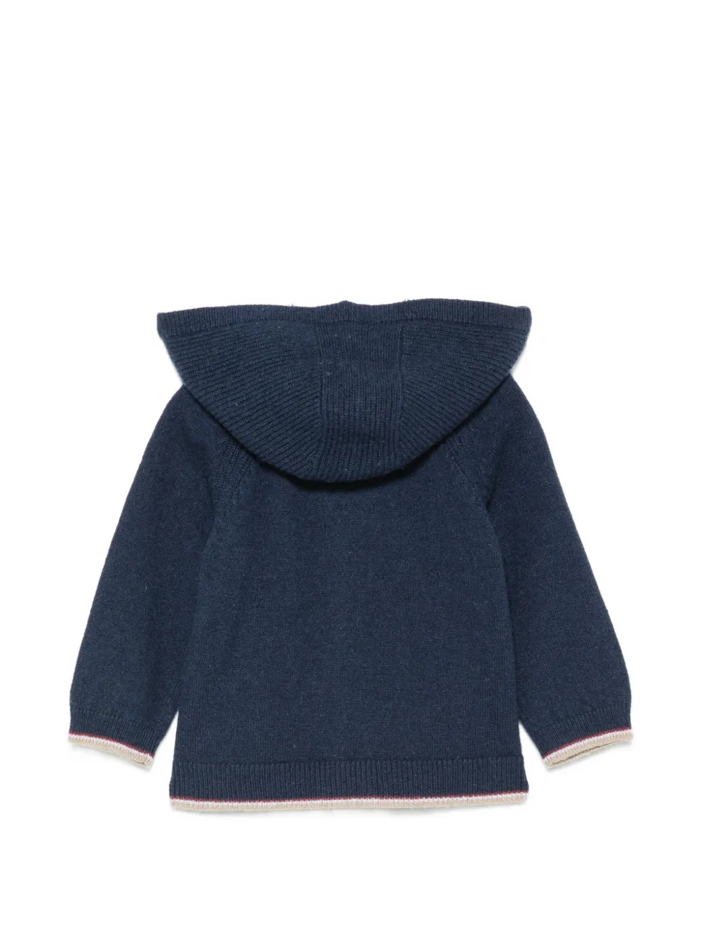 Tartine Et Chocolat Hoodie met gestreepte afwerking en rits Blauw