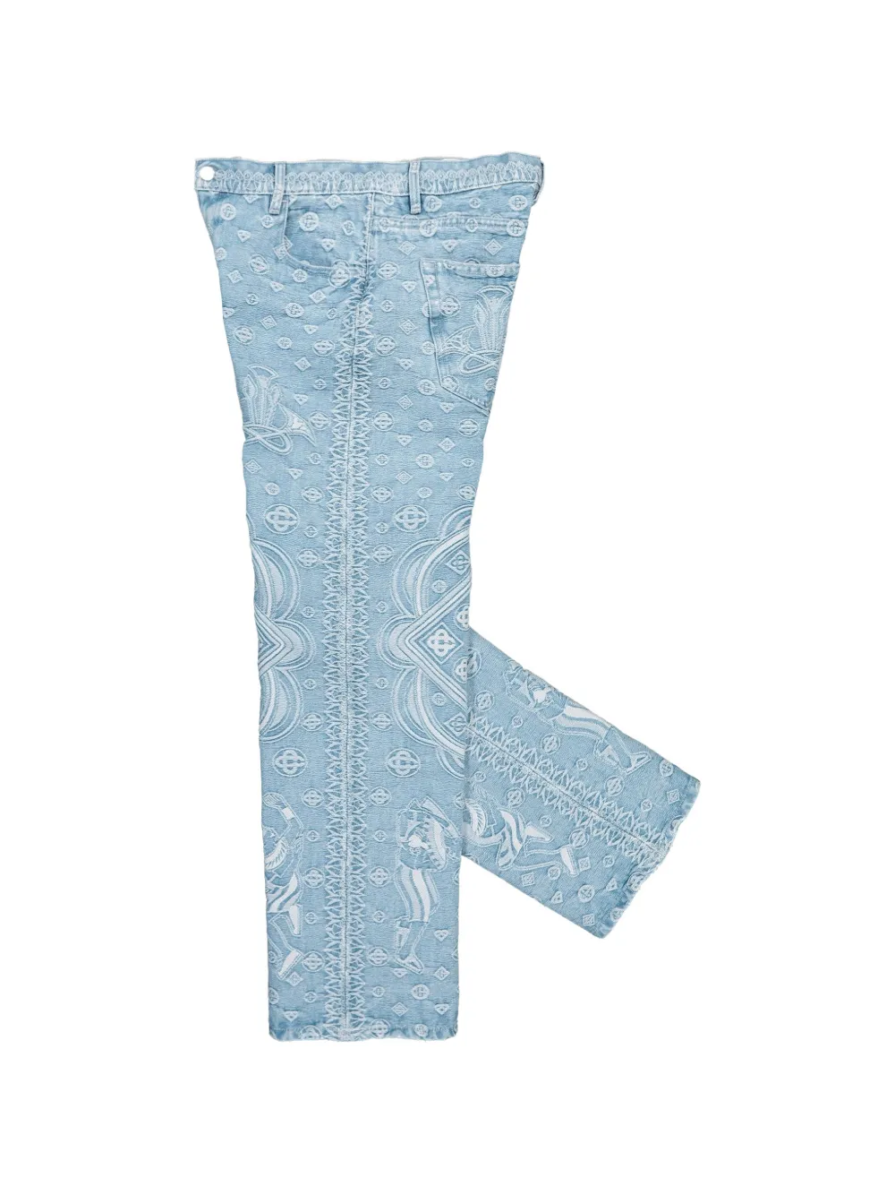 Casablanca Carpet Jacquard baggy jeans Blauw