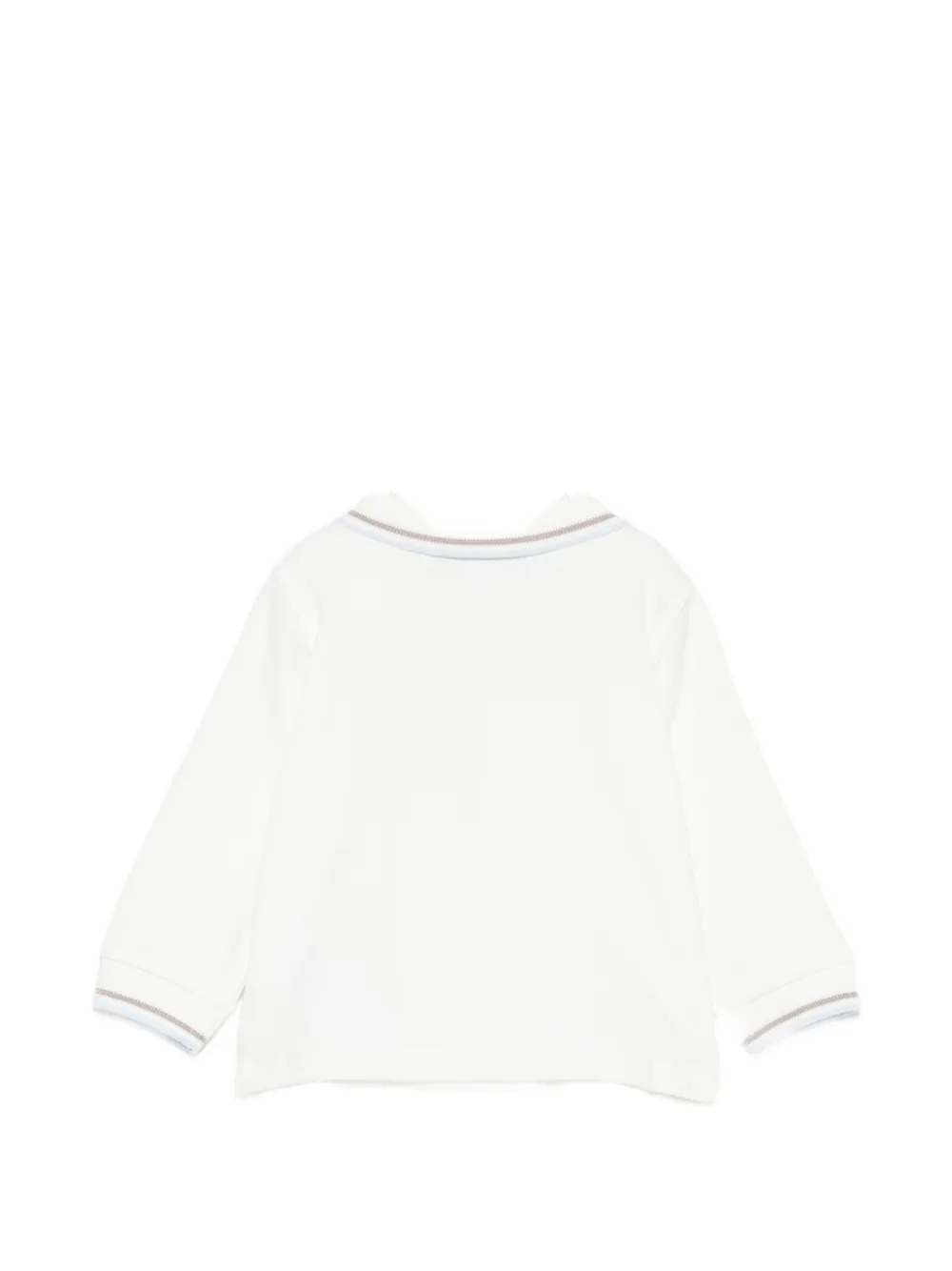 Tartine Et Chocolat Poloshirt met geborduurd logo en lange mouwen Wit