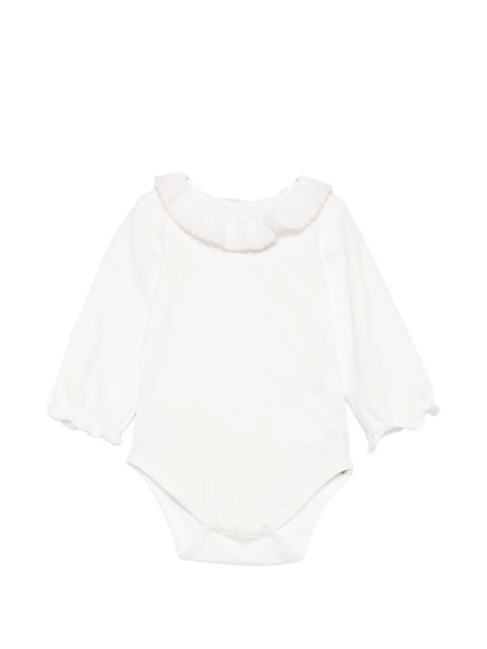 Tartine Et Chocolat ruffled-collar long-sleeve bodysuit - Bianco