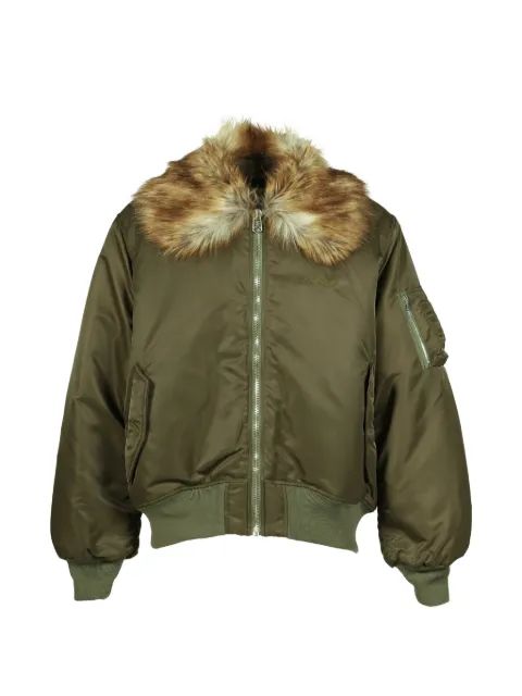 KAMIYA  faux-fur collar flight jacket