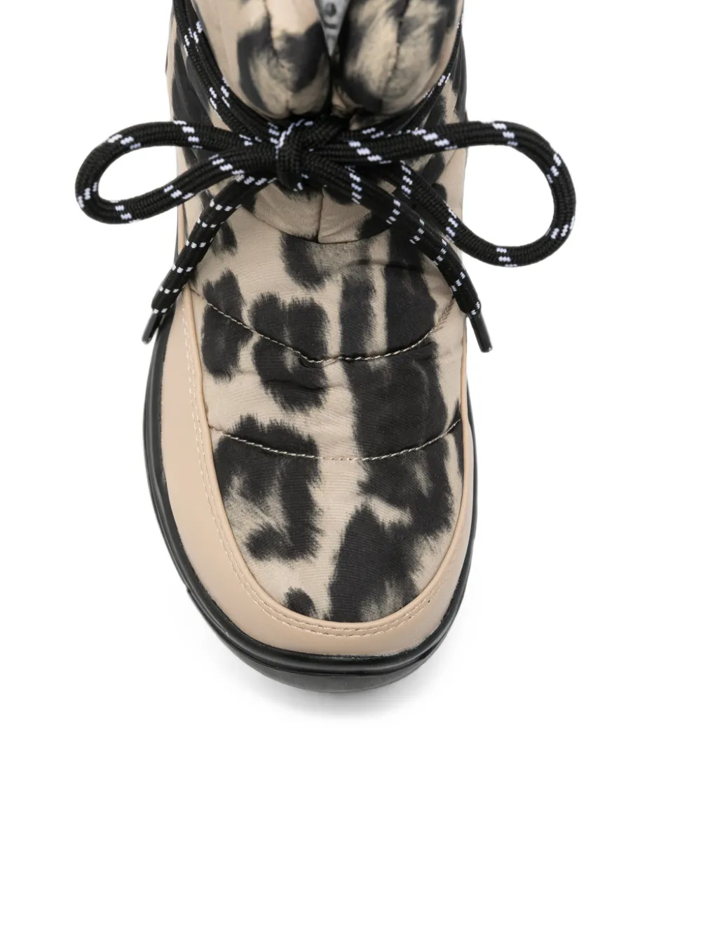 Stella McCartney Kids leopard-print padded boots Beige