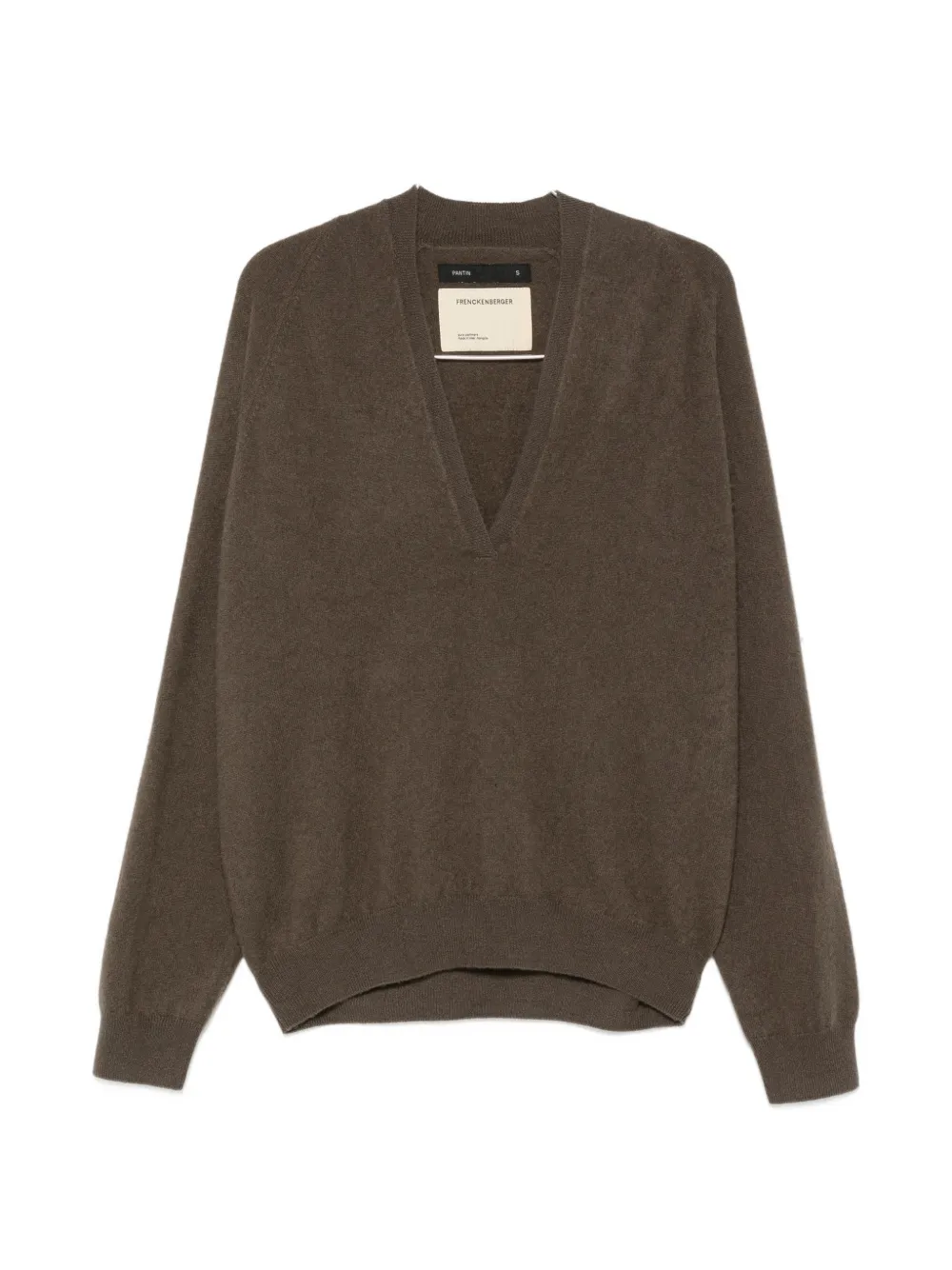 Frenckenberger Johnny V-neck Cashmere Sweater In Braun