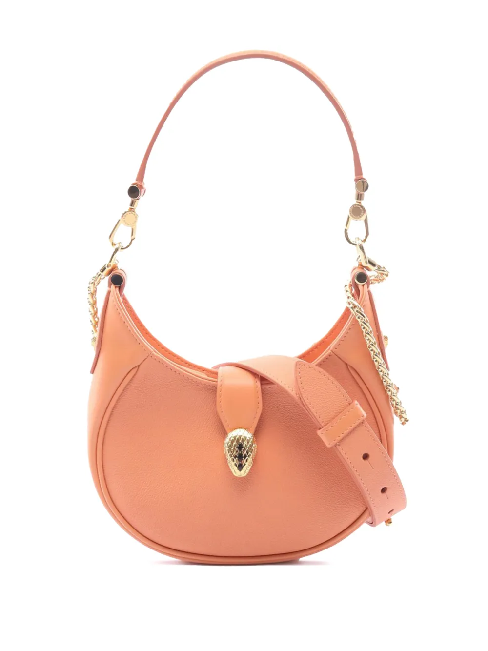 Bvlgari Pre-Owned 2010-2026 Small Leather Serpenti Ellipse satchel - Orange