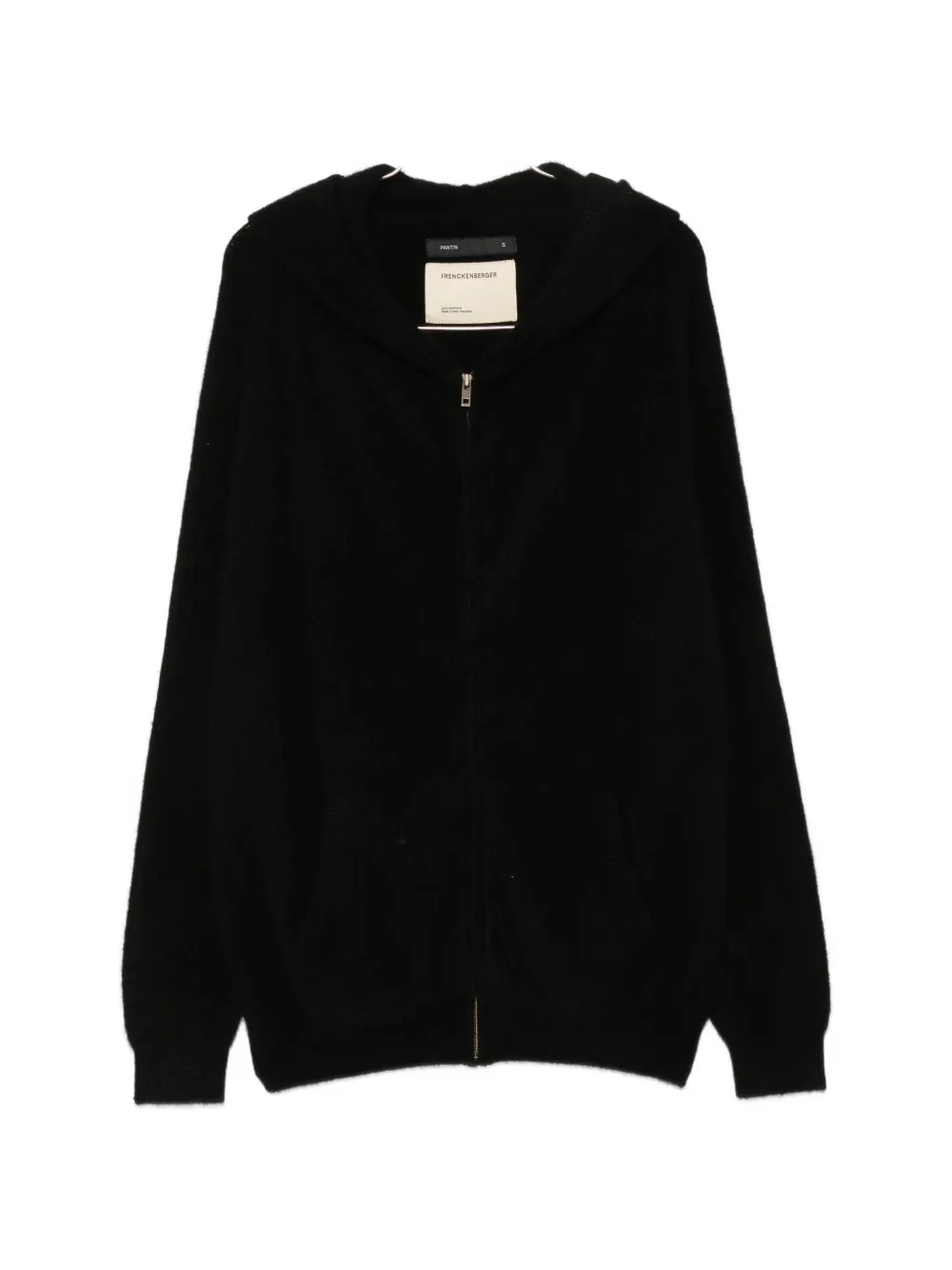Frenckenberger Zip-up Knitted Cardigan In Schwarz