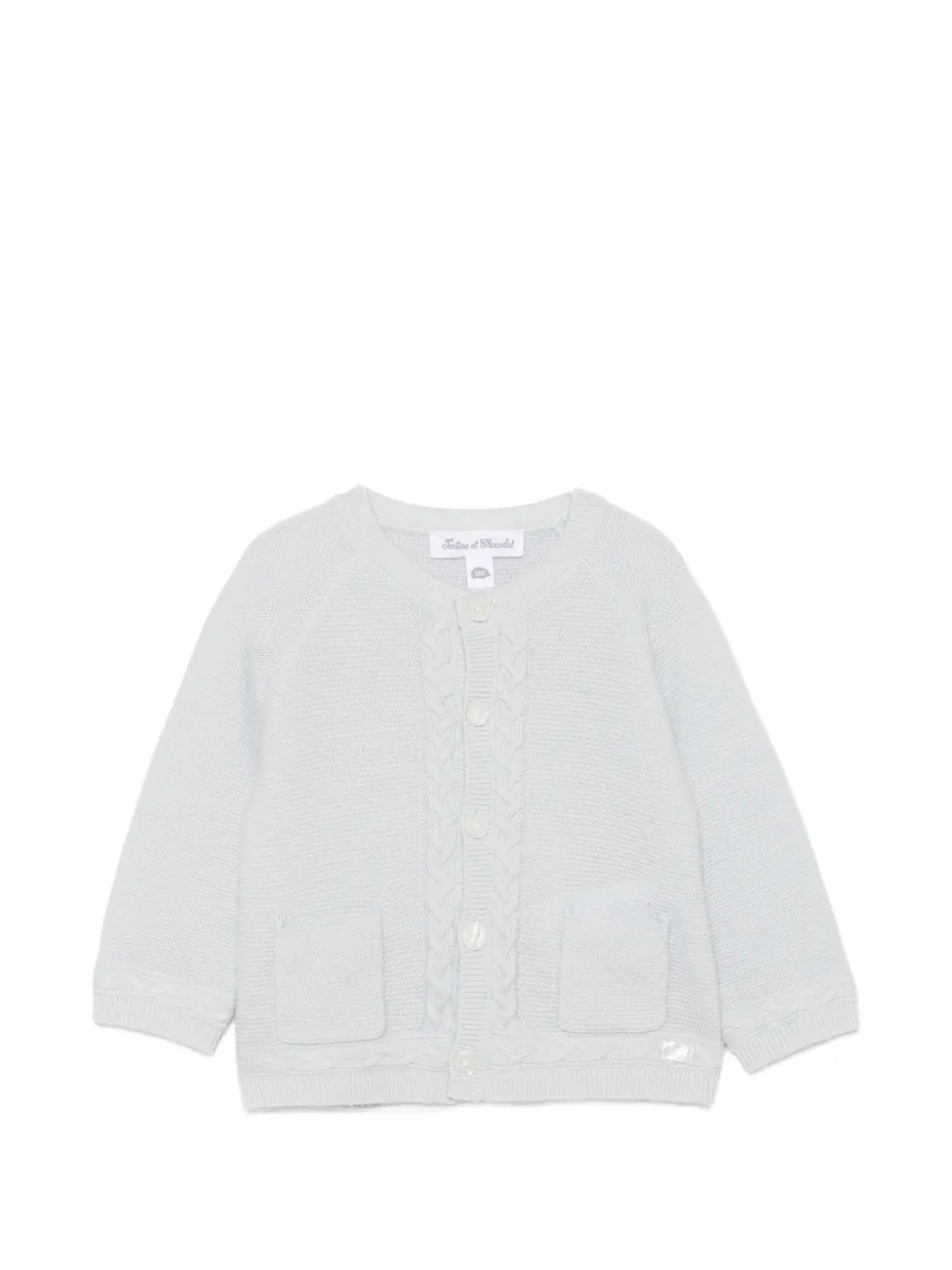 Tartine Et Chocolat cable-knit cardigan - Blu