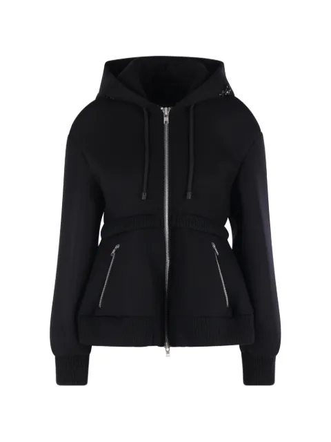 Simone Rocha bead-embellished zip-up hoodie
