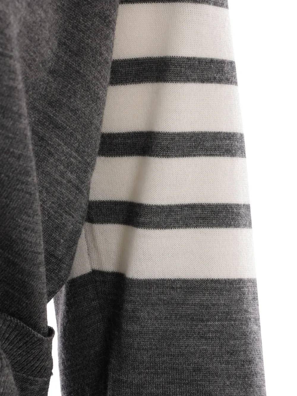 Thom Browne 4-Bar ruimvallend vest van merinowol met V-hals Grijs