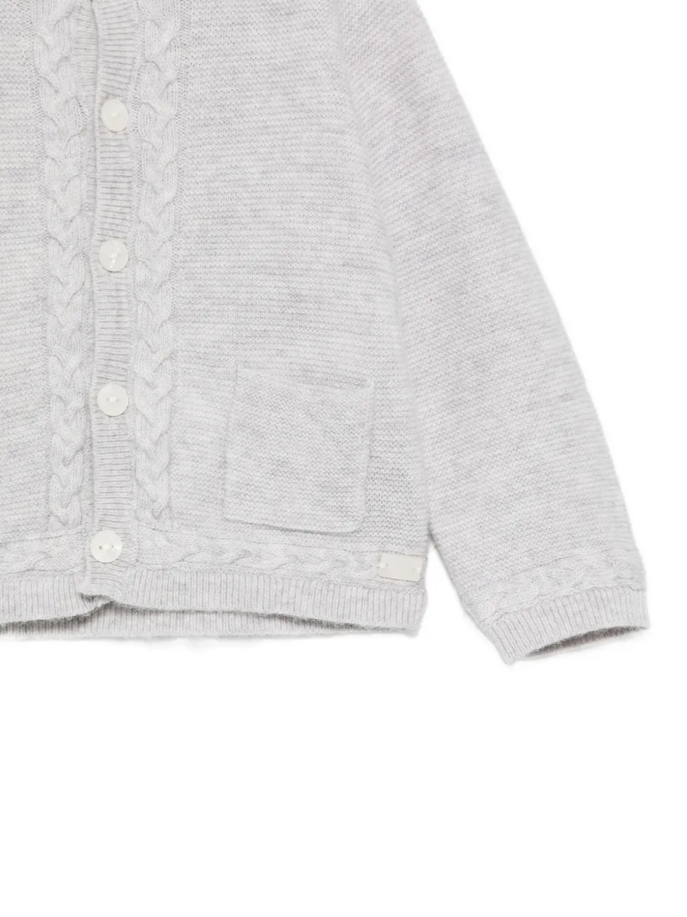 Tartine Et Chocolat Kabelgebreid vest Grijs