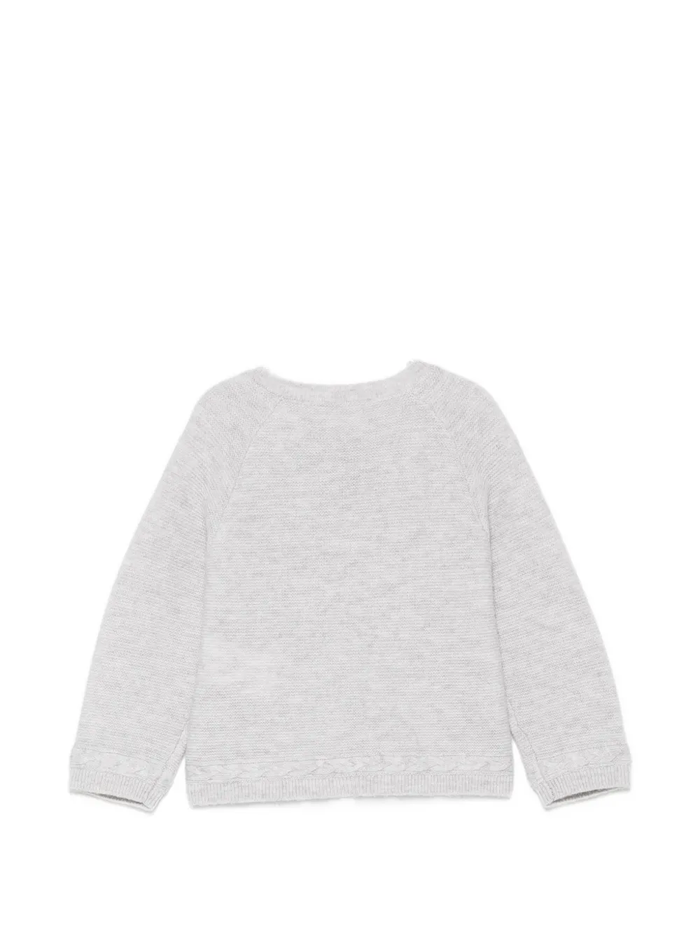 Tartine Et Chocolat Kabelgebreid vest Grijs
