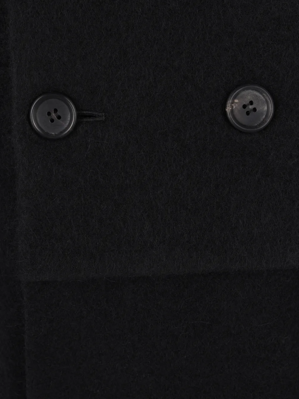 Yohji Yamamoto double-breasted cape-overlay coat Zwart