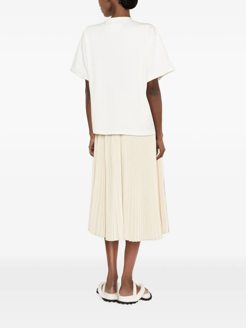 Jil Sander T-shirt met logoprint Wit