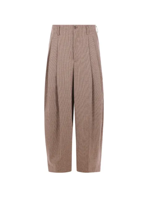 Hed Mayner micro-check pleated trousers