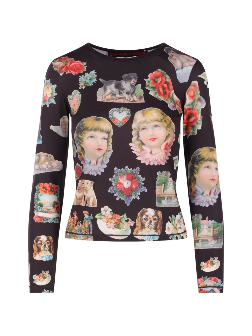 Chopova Lowena graphic-print long-sleeve T-shirt