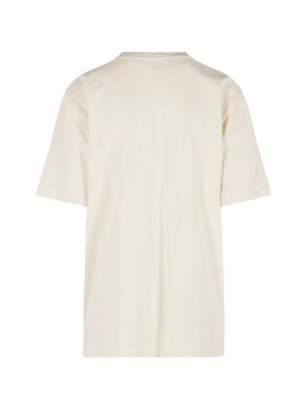 Maison Kitsuné T-shirt met geborduurd logo Beige