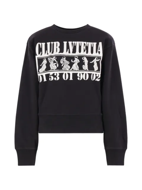 Vaquera padded-shoulder printed sweater