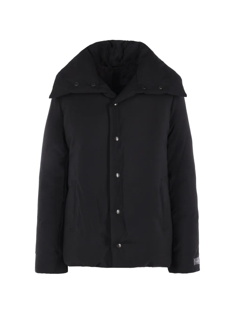 Yohji Yamamoto padded high-neck jacket Zwart