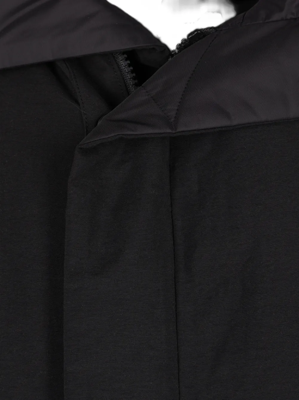 Yohji Yamamoto padded hooded coat Zwart
