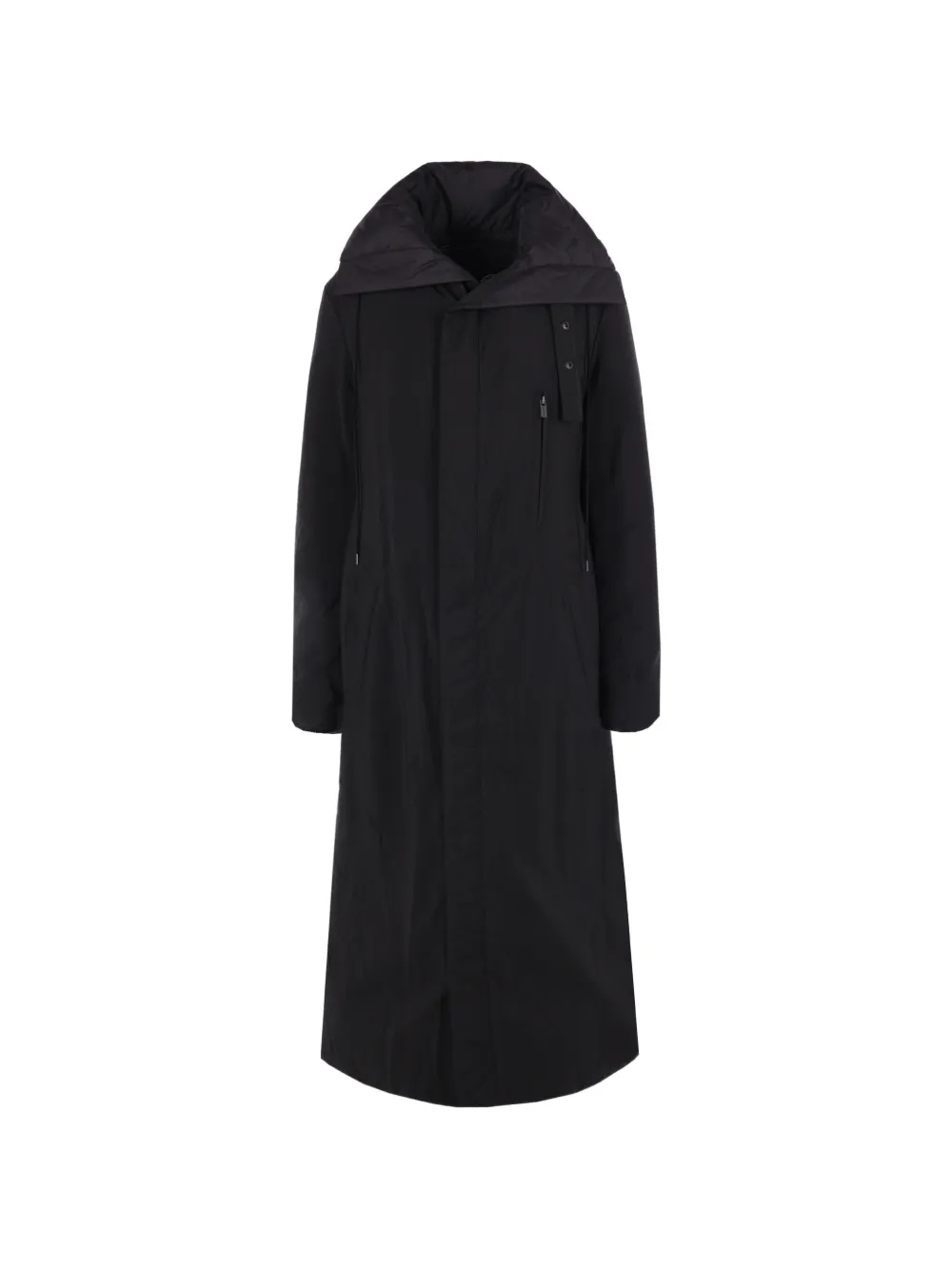 Yohji Yamamoto padded hooded coat Zwart