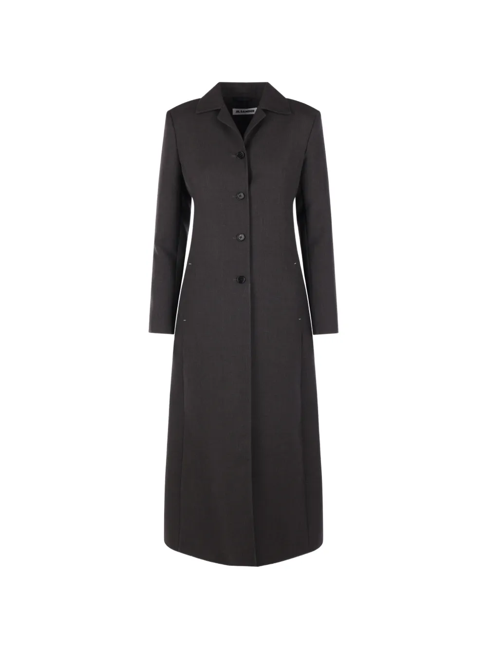 Jil Sander single-breasted notched-lapels coat - Grigio