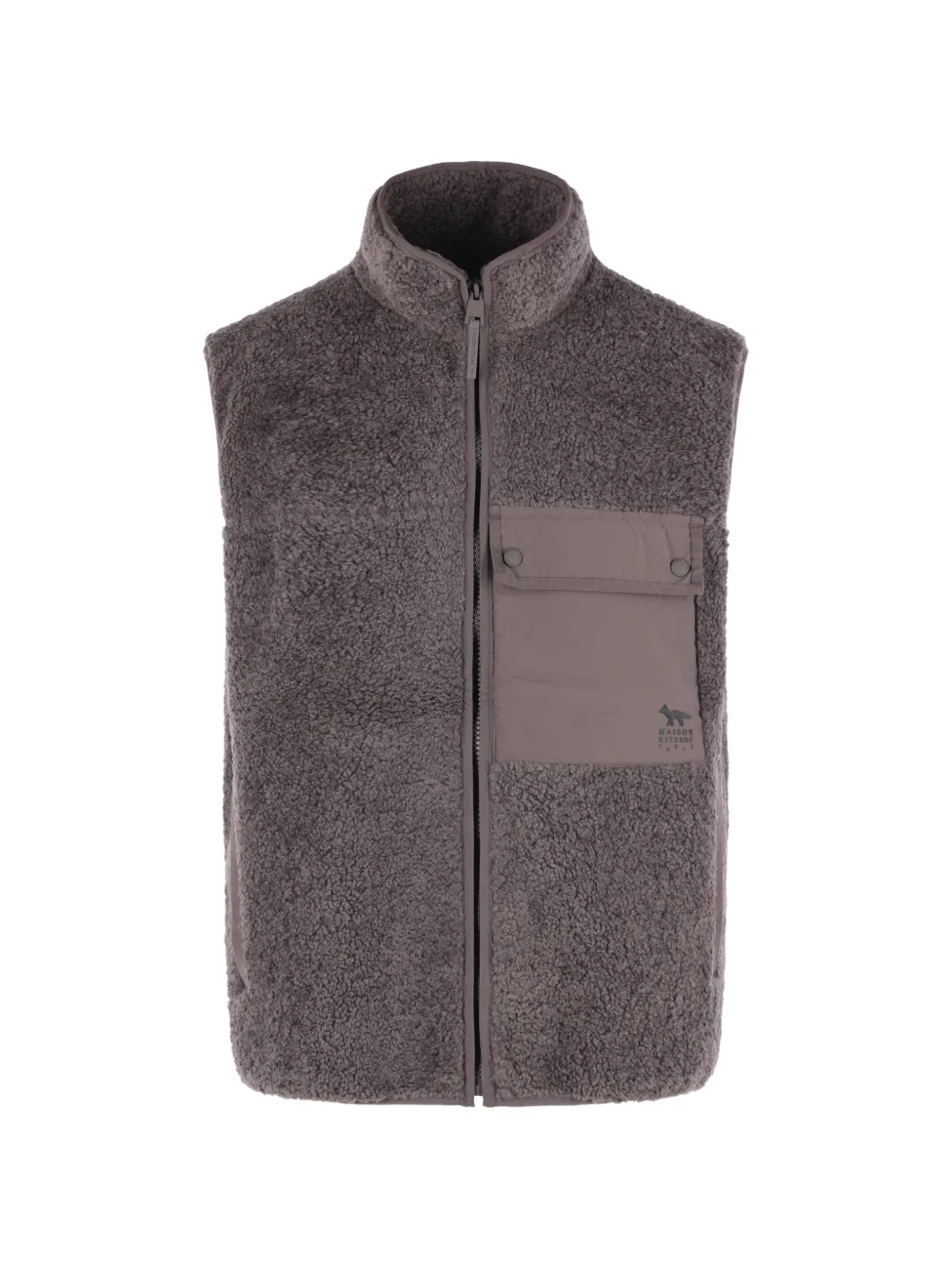 Maison Kitsuné fleece gilet - Gris Maison Kitsuné fleece gilet - Gris
