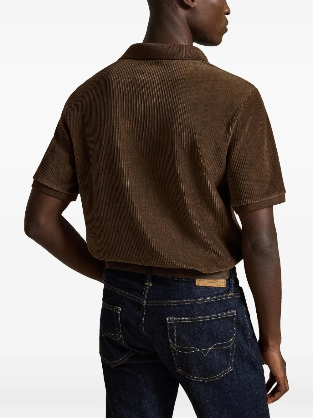 Polo Ralph Lauren Classic Fit ribfluwelen poloshirt Bruin